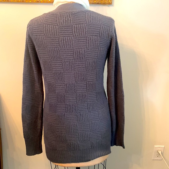 Frenchi grey box knit cardigan - Picture 3 of 5